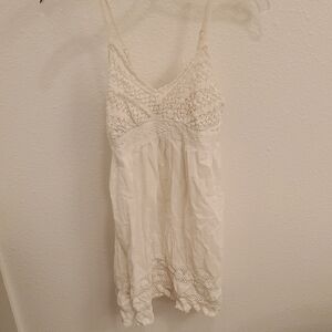 Empyre Cream Crochet Dress